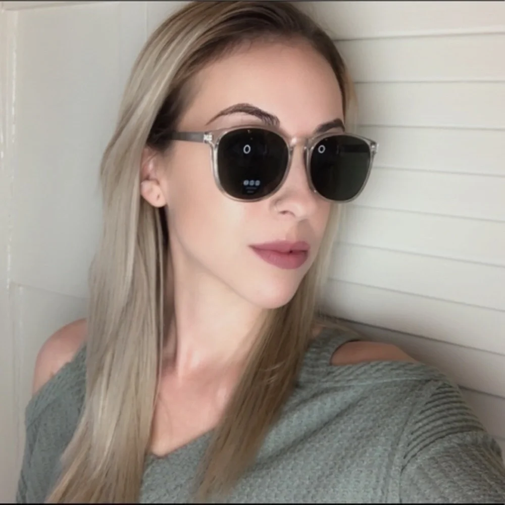 KOMONO Urkel Clear Silver Sunglasses NEW UV400